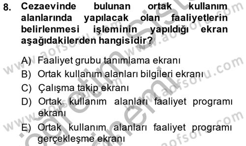 Ulusal Yargı Ağı Projesi 2 Dersi Ara Sınavı Deneme Sınav Soruları 8. Soru