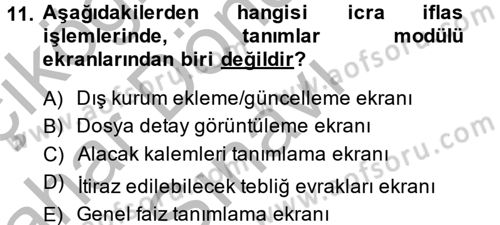 Ulusal Yargı Ağı Projesi 2 Dersi 2014 - 2015 Yılı (Final) Dönem Sonu Sınav Soruları 11. Soru