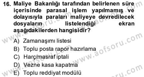 Ulusal Yargı Ağı Projesi 2 Dersi 2014 - 2015 Yılı (Final) Dönem Sonu Sınav Soruları 16. Soru