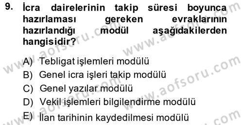 Ulusal Yargı Ağı Projesi 2 Dersi 2014 - 2015 Yılı (Final) Dönem Sonu Sınav Soruları 9. Soru