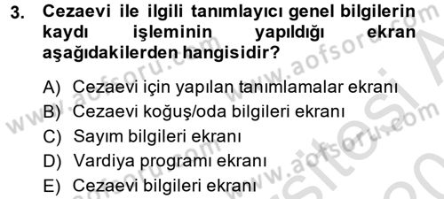 Ulusal Yargı Ağı Projesi 2 Dersi 2014 - 2015 Yılı Tek Ders Sınav Soruları 3. Soru