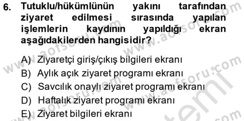 Ulusal Yargı Ağı Projesi 2 Dersi 2014 - 2015 Yılı Tek Ders Sınav Soruları 6. Soru