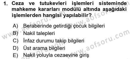 Ulusal Yargı Ağı Projesi 2 Dersi 2015 - 2016 Yılı (Vize) Ara Sınav Soruları 1. Soru