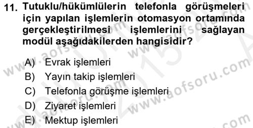 Ulusal Yargı Ağı Projesi 2 Dersi 2015 - 2016 Yılı (Vize) Ara Sınav Soruları 11. Soru