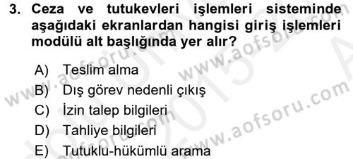 Ulusal Yargı Ağı Projesi 2 Dersi 2015 - 2016 Yılı (Vize) Ara Sınav Soruları 3. Soru
