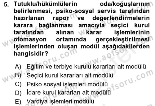 Ulusal Yargı Ağı Projesi 2 Dersi 2015 - 2016 Yılı (Vize) Ara Sınav Soruları 5. Soru