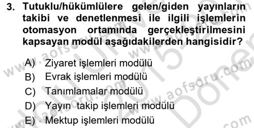 Ulusal Yargı Ağı Projesi 2 Dersi 2015 - 2016 Yılı (Final) Dönem Sonu Sınav Soruları 3. Soru