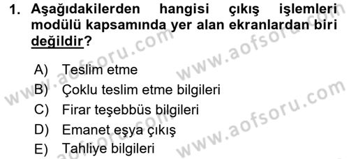 Ulusal Yargı Ağı Projesi 2 Dersi 2016 - 2017 Yılı 3 Ders Sınav Soruları 1. Soru
