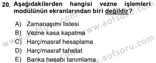 Ulusal Yargı Ağı Projesi 2 Dersi 2016 - 2017 Yılı (Vize) Ara Sınav Soruları 20. Soru