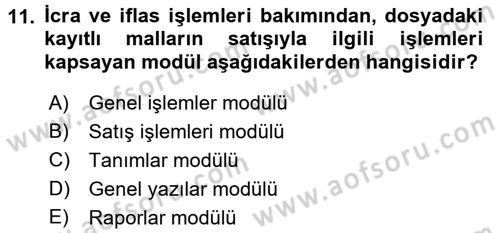 Ulusal Yargı Ağı Projesi 2 Dersi 2016 - 2017 Yılı (Final) Dönem Sonu Sınav Soruları 11. Soru