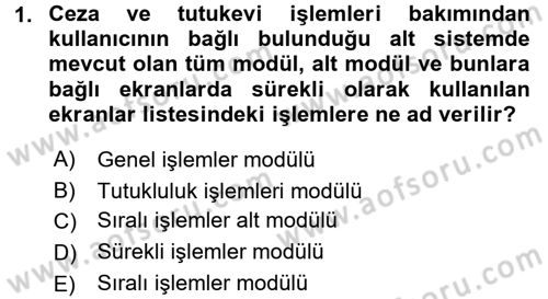 Ulusal Yargı Ağı Projesi 2 Dersi 2017 - 2018 Yılı (Vize) Ara Sınav Soruları 1. Soru