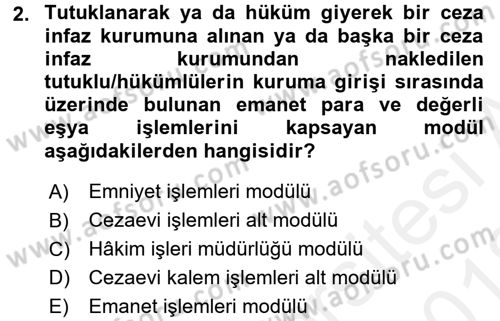 Ulusal Yargı Ağı Projesi 2 Dersi 2017 - 2018 Yılı (Vize) Ara Sınav Soruları 2. Soru