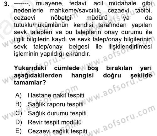 Ulusal Yargı Ağı Projesi 2 Dersi 2017 - 2018 Yılı (Vize) Ara Sınav Soruları 3. Soru