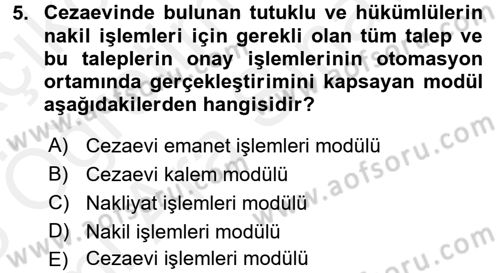 Ulusal Yargı Ağı Projesi 2 Dersi 2017 - 2018 Yılı (Vize) Ara Sınav Soruları 5. Soru
