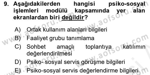 Ulusal Yargı Ağı Projesi 2 Dersi 2017 - 2018 Yılı (Vize) Ara Sınav Soruları 9. Soru