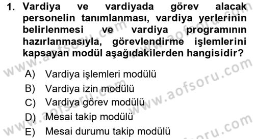 Ulusal Yargı Ağı Projesi 2 Dersi 2017 - 2018 Yılı (Final) Dönem Sonu Sınav Soruları 1. Soru