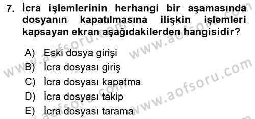 Ulusal Yargı Ağı Projesi 2 Dersi 2017 - 2018 Yılı (Final) Dönem Sonu Sınav Soruları 7. Soru