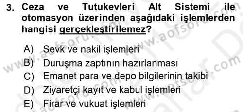 Ulusal Yargı Ağı Projesi 2 Dersi 2018 - 2019 Yılı (Vize) Ara Sınav Soruları 3. Soru