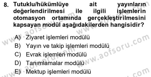 Ulusal Yargı Ağı Projesi 2 Dersi 2018 - 2019 Yılı (Vize) Ara Sınav Soruları 8. Soru