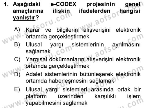 Mesleki Bilgisayar Ve Uyap Dersi 2020 - 2021 Yılı Yaz Okulu Sınav Soruları 1. Soru