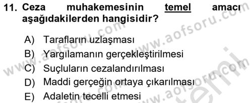 Mesleki Bilgisayar Ve Uyap Dersi 2020 - 2021 Yılı Yaz Okulu Sınav Soruları 11. Soru