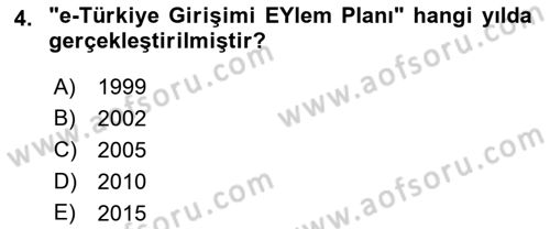 Mesleki Bilgisayar Ve Uyap Dersi 2022 - 2023 Yılı (Vize) Ara Sınav Soruları 4. Soru