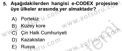 Mesleki Bilgisayar Ve Uyap Dersi 2022 - 2023 Yılı (Vize) Ara Sınav Soruları 5. Soru