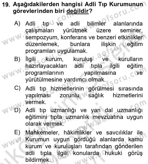 Mesleki Bilgisayar Ve Uyap Dersi 2022 - 2023 Yılı (Final) Dönem Sonu Sınav Soruları 19. Soru
