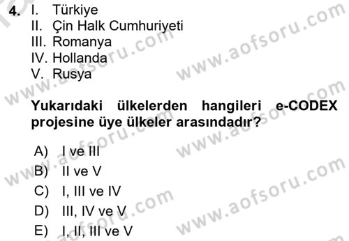 Mesleki Bilgisayar Ve Uyap Dersi 2023 - 2024 Yılı (Vize) Ara Sınav Soruları 4. Soru