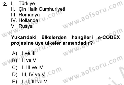 Mesleki Bilgisayar Ve Uyap Dersi 2023 - 2024 Yılı Yaz Okulu Sınav Soruları 2. Soru