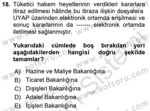 Mesleki Bilgisayar Ve Uyap Dersi 2024 - 2025 Yılı (Vize) Ara Sınav Soruları 18. Soru