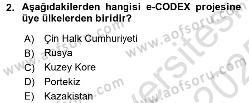 Mesleki Bilgisayar Ve Uyap Dersi 2024 - 2025 Yılı Yaz Okulu Sınav Soruları 2. Soru
