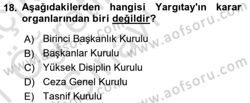 Temel Kalem Mevzuatı Bilgisi Dersi 2020 - 2021 Yılı Yaz Okulu Sınav Soruları 18. Soru