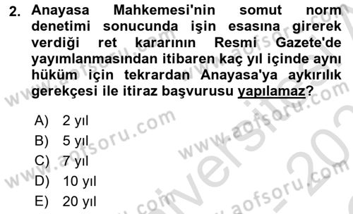 Temel Kalem Mevzuatı Bilgisi Dersi 2020 - 2021 Yılı Yaz Okulu Sınav Soruları 2. Soru