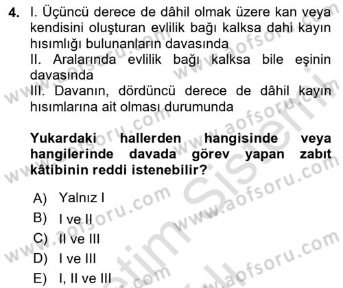 Temel Kalem Mevzuatı Bilgisi Dersi 2020 - 2021 Yılı Yaz Okulu Sınav Soruları 4. Soru
