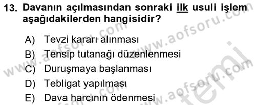 Temel Kalem Mevzuatı Bilgisi Dersi 2021 - 2022 Yılı (Vize) Ara Sınav Soruları 13. Soru