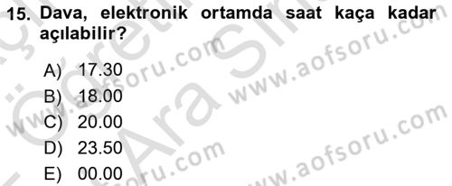 Temel Kalem Mevzuatı Bilgisi Dersi 2021 - 2022 Yılı (Vize) Ara Sınav Soruları 15. Soru