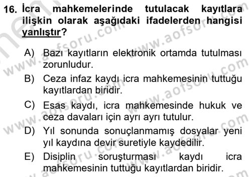 Temel Kalem Mevzuatı Bilgisi Dersi 2021 - 2022 Yılı (Vize) Ara Sınav Soruları 16. Soru