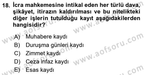 Temel Kalem Mevzuatı Bilgisi Dersi 2021 - 2022 Yılı (Vize) Ara Sınav Soruları 18. Soru
