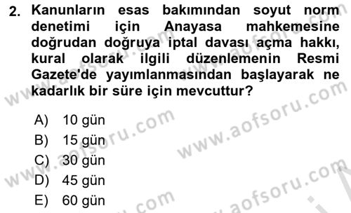 Temel Kalem Mevzuatı Bilgisi Dersi 2021 - 2022 Yılı (Vize) Ara Sınav Soruları 2. Soru