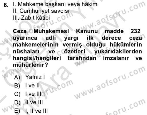 Temel Kalem Mevzuatı Bilgisi Dersi 2021 - 2022 Yılı (Vize) Ara Sınav Soruları 6. Soru