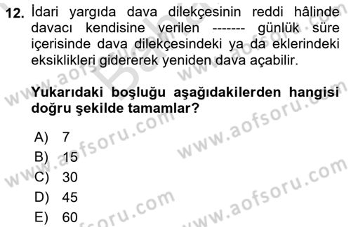 Temel Kalem Mevzuatı Bilgisi Dersi 2021 - 2022 Yılı (Final) Dönem Sonu Sınav Soruları 12. Soru