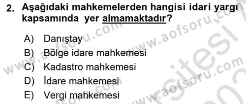 Temel Kalem Mevzuatı Bilgisi Dersi 2021 - 2022 Yılı (Final) Dönem Sonu Sınav Soruları 2. Soru