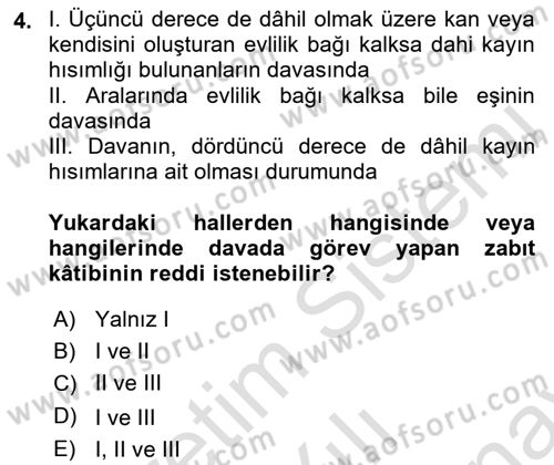Temel Kalem Mevzuatı Bilgisi Dersi 2021 - 2022 Yılı (Final) Dönem Sonu Sınav Soruları 4. Soru
