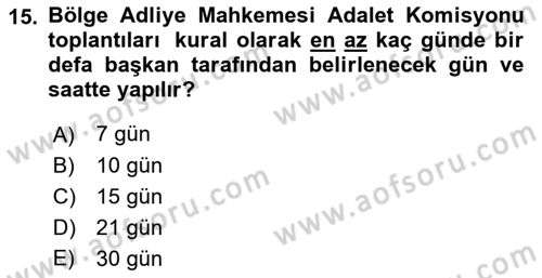 Temel Kalem Mevzuatı Bilgisi Dersi 2021 - 2022 Yılı Yaz Okulu Sınav Soruları 15. Soru