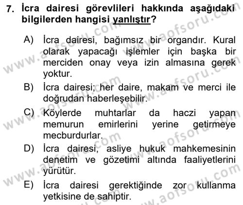 Temel Kalem Mevzuatı Bilgisi Dersi 2022 - 2023 Yılı Yaz Okulu Sınav Soruları 7. Soru