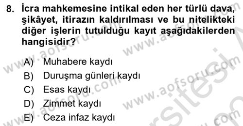 Temel Kalem Mevzuatı Bilgisi Dersi 2022 - 2023 Yılı Yaz Okulu Sınav Soruları 8. Soru