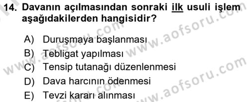 Temel Kalem Mevzuatı Bilgisi Dersi 2023 - 2024 Yılı (Vize) Ara Sınav Soruları 14. Soru