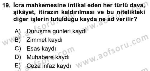 Temel Kalem Mevzuatı Bilgisi Dersi 2023 - 2024 Yılı (Vize) Ara Sınav Soruları 19. Soru