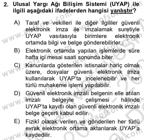 Temel Kalem Mevzuatı Bilgisi Dersi 2023 - 2024 Yılı (Vize) Ara Sınav Soruları 2. Soru